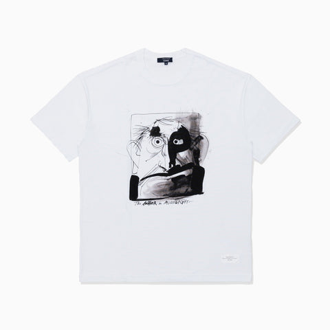 Comme des Garçons HOMME Cotton Jersey Garment Print White / BlkB Pattern