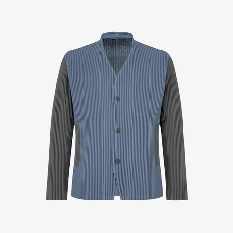 Homme Plissé Issey Miyake Color Block Jacket Stormy Blue