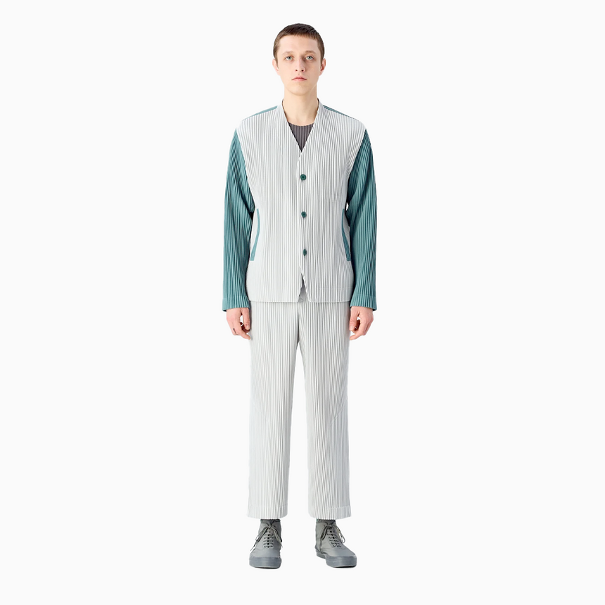 Homme Plissé Issey Miyake Color Block Pants Stormy Blue