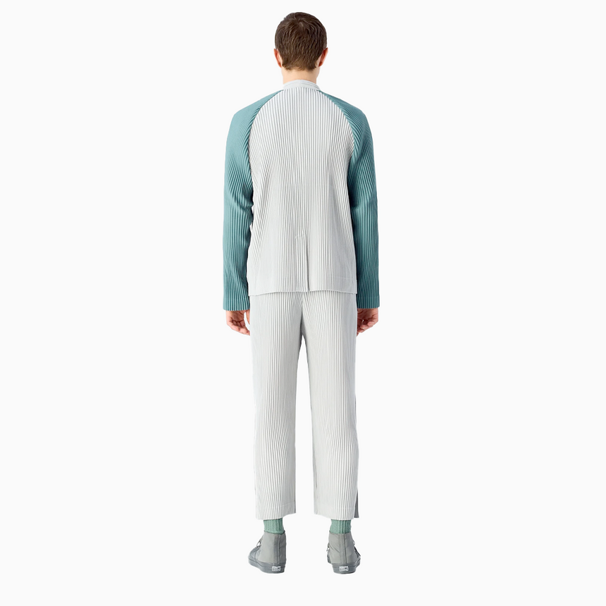 Homme Plissé Issey Miyake Color Block Pants Stormy Blue
