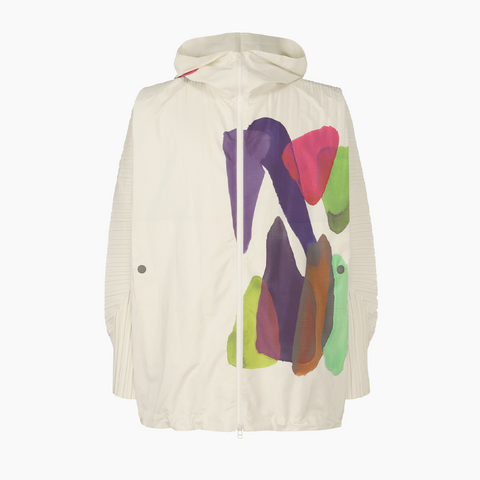 Homme Plissé Issey Miyake Cascade Picturesque Jacket Ivory