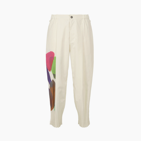 Homme Plissé Issey Miyake Cascade Picturesque Trousers Ivory