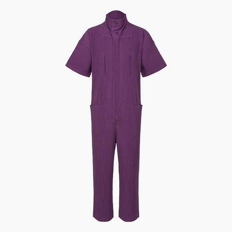 Homme Plissé Issey Miyake Pleats Bottoms Jumpsuit Dark Violet