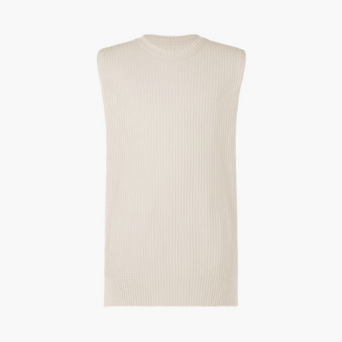 Homme Plissé Issey Miyake Common Knit Vest White