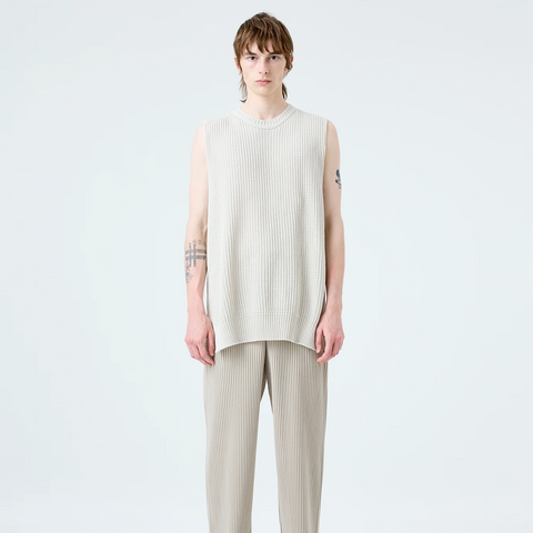 Homme Plissé Issey Miyake Common Knit Vest White