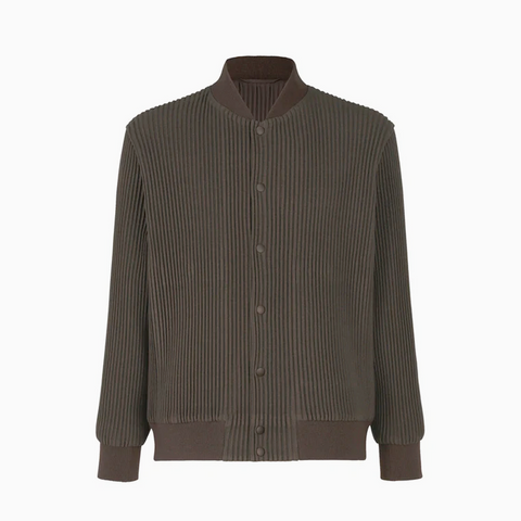 Homme Plissé Issey Miyake Kersey Pleats Blouson Brown