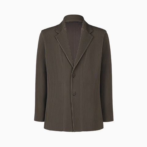 Homme Plissé Issey Miyake Kersey Pleats Jacket Brown