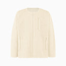 Homme Plissé Issey Miyake Fleece Pleats Blouson White