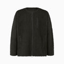 Homme Plissé Issey Miyake Fleece Pleats Blouson Black