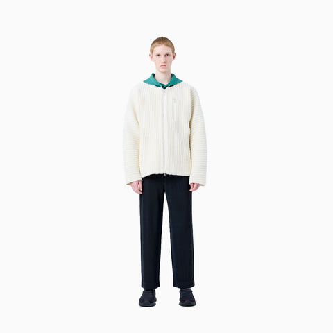 Homme Plissé Issey Miyake Fleece Pleats Blouson White