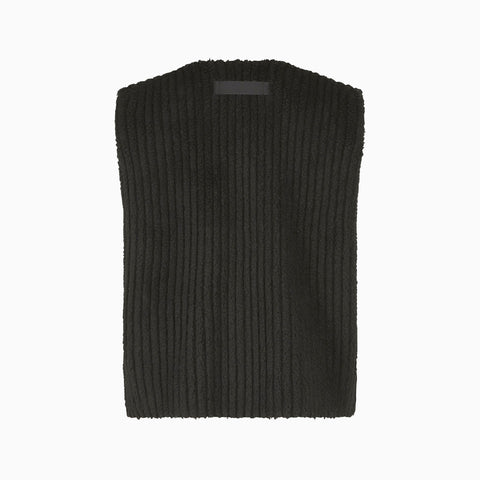 Homme Plissé Issey Miyake Fleece Pleats Vest Black