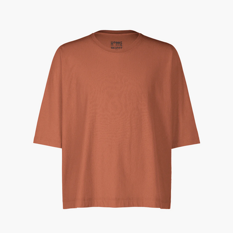 Homme Plissé Issey Miyake Release-T Cotton T-Shirt Brown