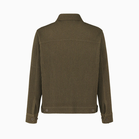 Homme Plissé Issey Miyake Wool Like Light Jacket Khaki