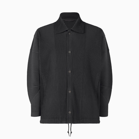 Homme Plissé Issey Miyake MC March Spread Collar Jacket Black