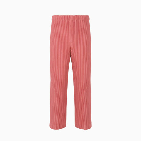 Homme Plissé Issey Miyake MC April Straight Leg Trousers Dusky Red