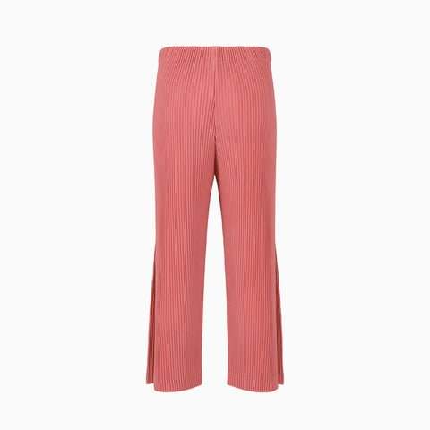 Homme Plissé Issey Miyake MC April Straight Leg Trousers Dusky Red
