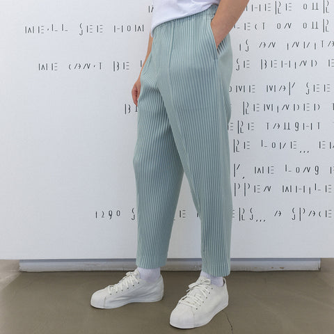 Homme Plissé Issey Miyake Pleats Bottoms 2 Trousers Teal Green