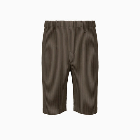 Homme Plissé Issey Miyake Tailored Pleats 2 Shorts Mud Brown
