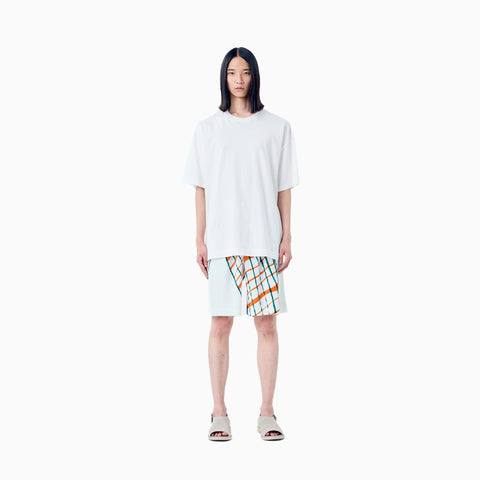 Homme Plissé Issey Miyake Windswept Plaid Shorts Blue Gray