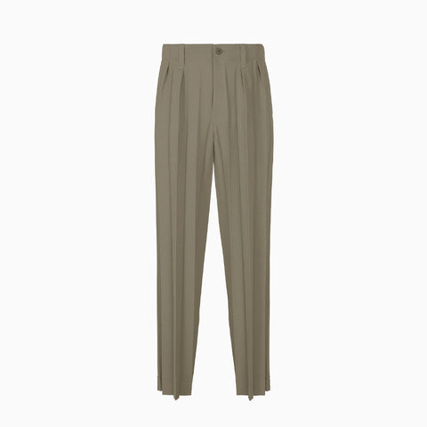 Homme Plissé Issey Miyake Edge Ensemble Trousers Khaki