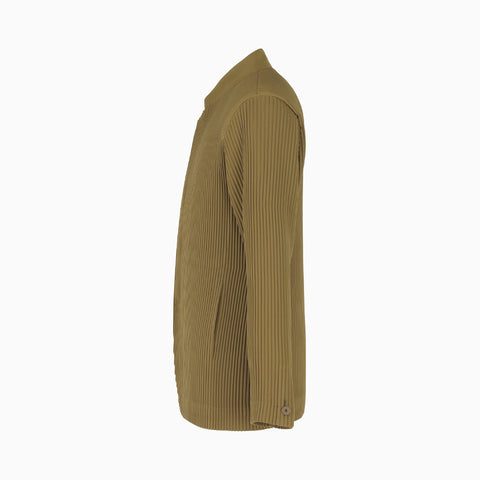 Homme Plissé Issey Miyake Tuxedo Pleats Jacket Khaki