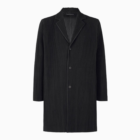 Homme Plissé Issey Miyake Basics Long Jacket Black
