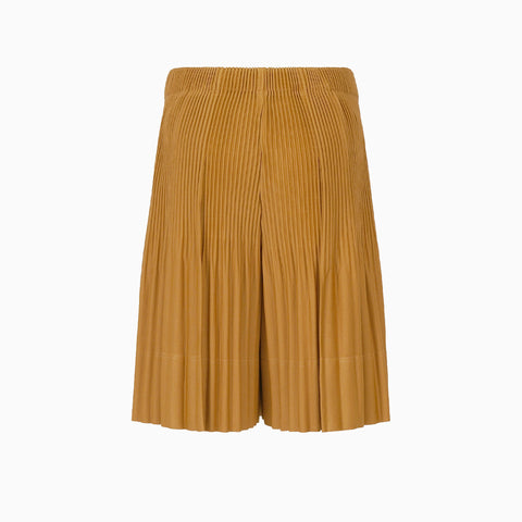 Homme Plissé Issey Miyake Monthly Colors June Shorts Genova Metal Ochre