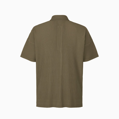Homme Plissé Issey Miyake Monthly Colors June Polo T-Shirt Boboli Moss Ash