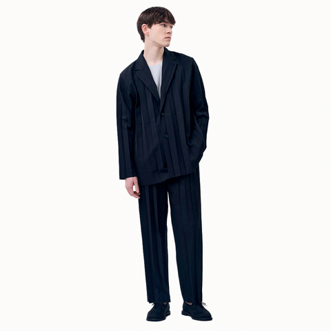 Homme Plissé Issey Miyake  Edge Ensemble Jacket Black