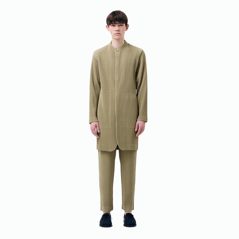 Homme Plissé Issey Miyake Tailored Pleats 1 Jacket CT Rock Green Grey