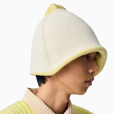 Homme Plissé Issey Miyake Winter Gear: Color Block Cap Navy