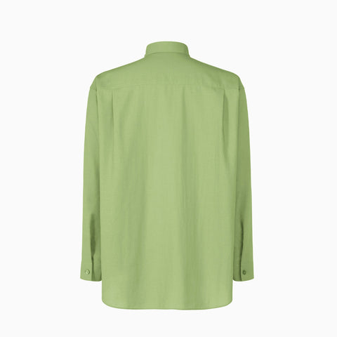 Homme Plissé Issey Miyake PL Ramie LS Shirt Green