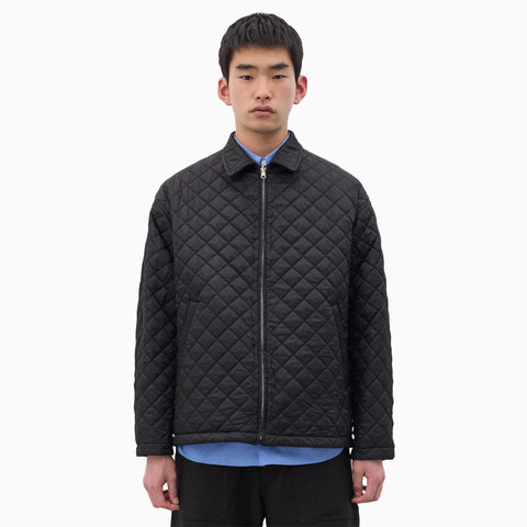 Comme des Garçons HOMME Reversible Quilted Zip Wool Jacket Black
