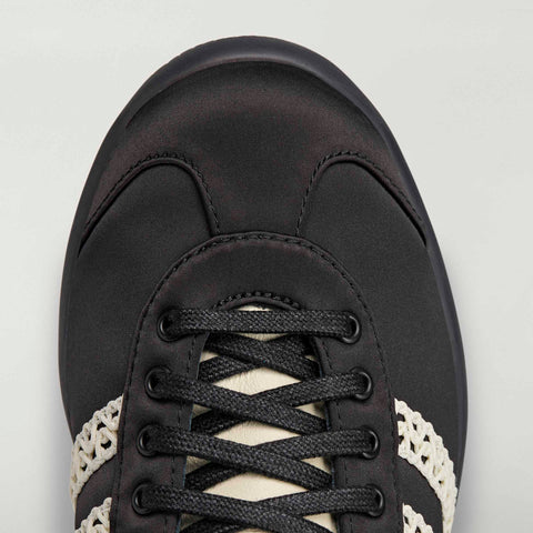 adidas Originals x Wales Bonner Karintha Lo Satin Core Black / Dark Brown / Cream White