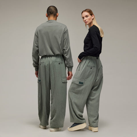 adidas Y-3 Wide Cargo Trousers Stone Green