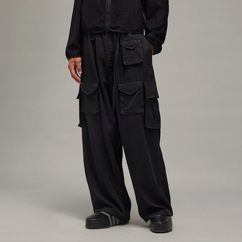 adidas Y-3 Refined Wool Cargo Pants Black