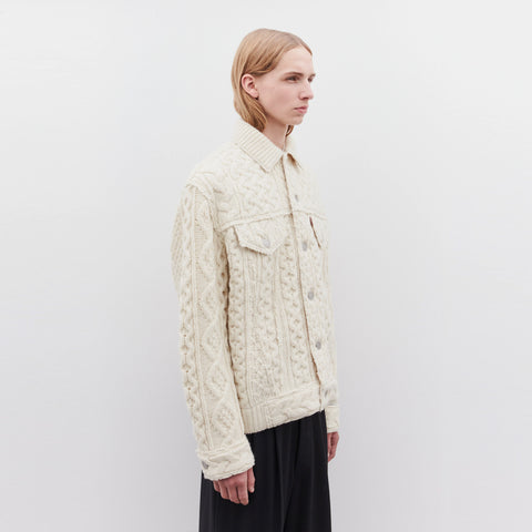 Junya Watanabe MAN x Levi's Shetland Wool Aran Pattern Natural White