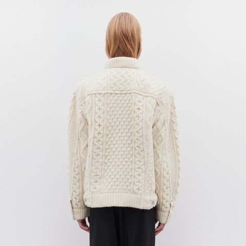 Junya Watanabe MAN x Levi's Shetland Wool Aran Pattern Natural White