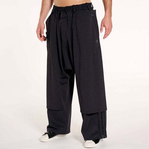 adidas Y-3 Mesh 3 Stripes Openhem Track Pants Black