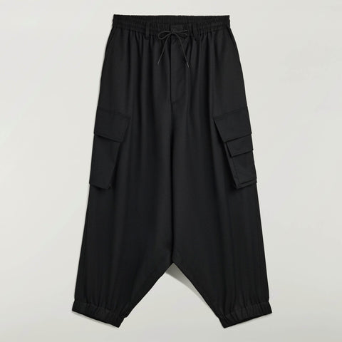 adidas Y-3 Refined Wool Cargo Tracksuit Bottoms Black