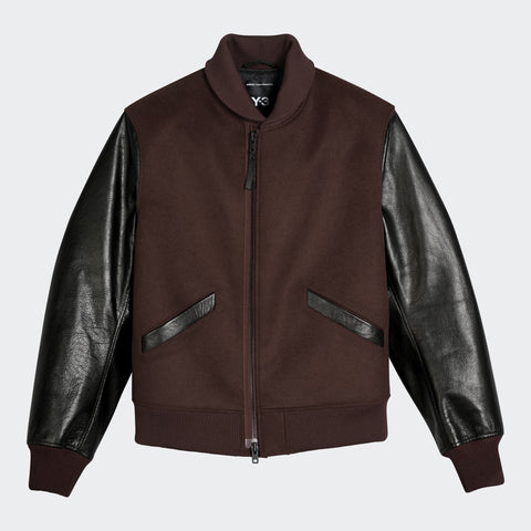 adidas Y-3 Letterman Jacket Mystery Brown