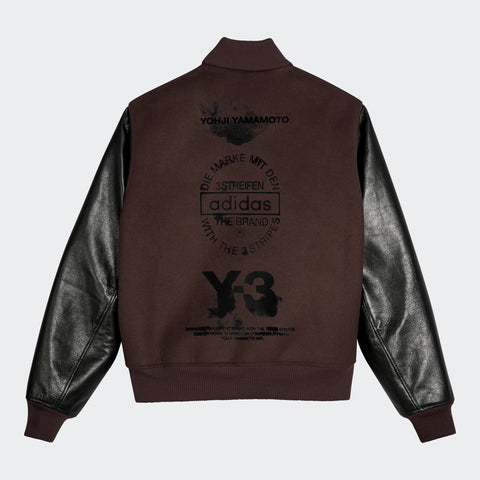 adidas Y-3 Letterman Jacket Mystery Brown