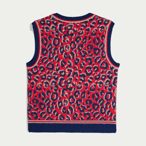 adidas Originals x Wales Bonner Knit Vest Collegiate Navy / Magic Beige / Better Scarlet