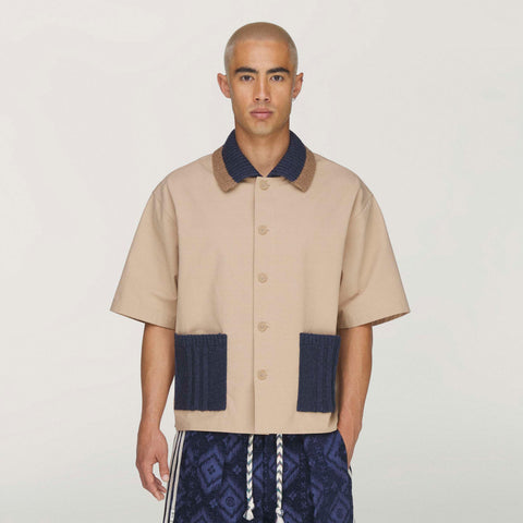 adidas Originals x CLOT Redifined Utility Short Sleeve Shirt By Edison Chen Warm Sandstone