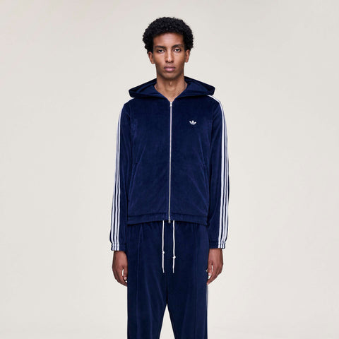 adidas Originals x Wales Bonner Velour Track Jacket Collegiate Navy