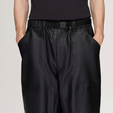 adidas Y-3 Mercedes-AMG F1 Team Leather Racing Pants Black