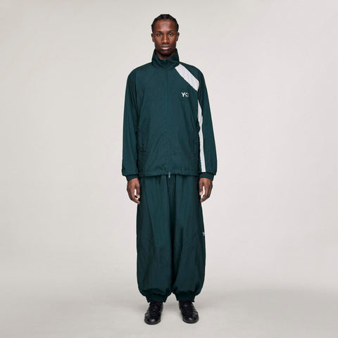adidas Y-3 Raw Edge 3 Stripes Nylon Shell Pants Aurora Ivy / Chalk Pearl