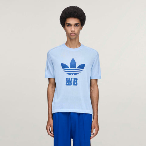 adidas Originals x Wales Bonner Knit T-Shirt Clear Sky