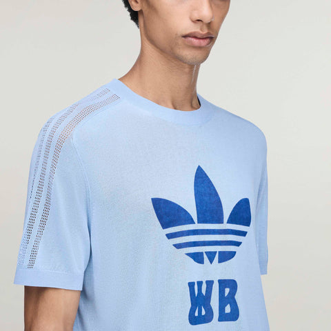 adidas Originals x Wales Bonner Knit T-Shirt Clear Sky