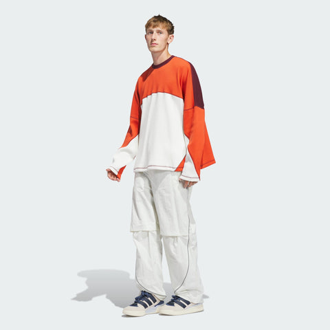 adidas Originals La Cienega LS Sports Tee Off White / Preloved Red / Maroon